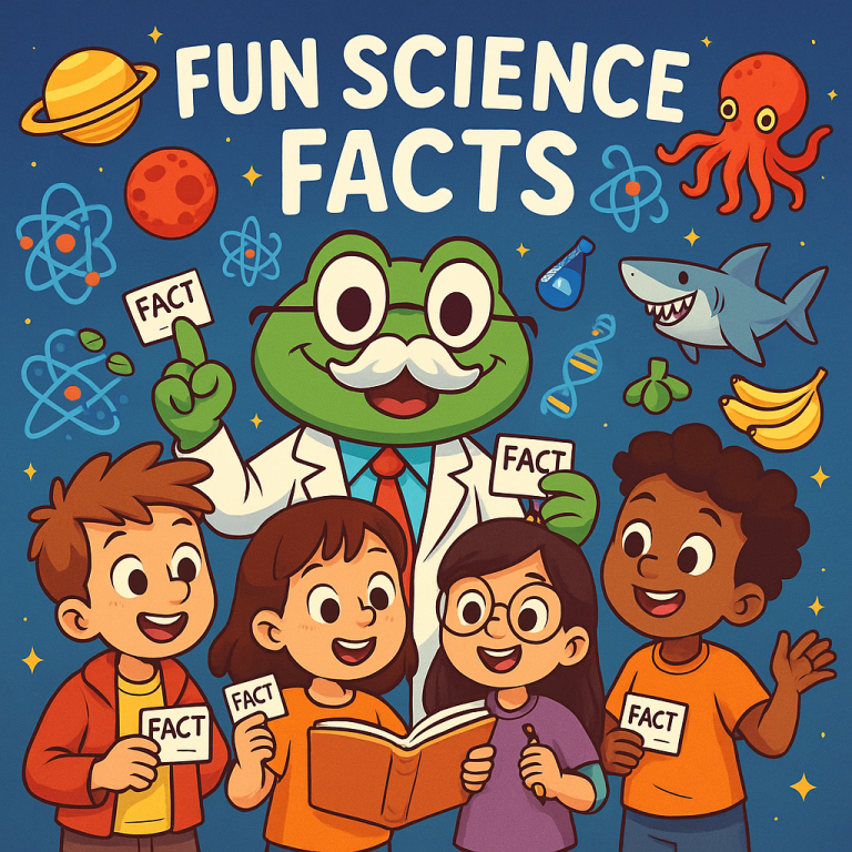 Children learning fun science facts.